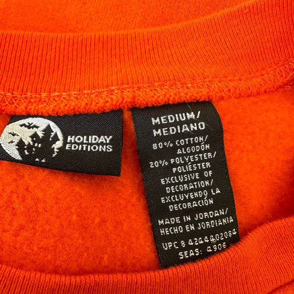 Vintage Holiday Editions appliqué Boo Ghost owl pumpkin Halloween Sweatshirt Med - Picture 8 of 8